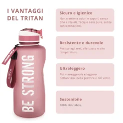 Borraccia scritta motivazionale 2,2 L rosso Bold Collection