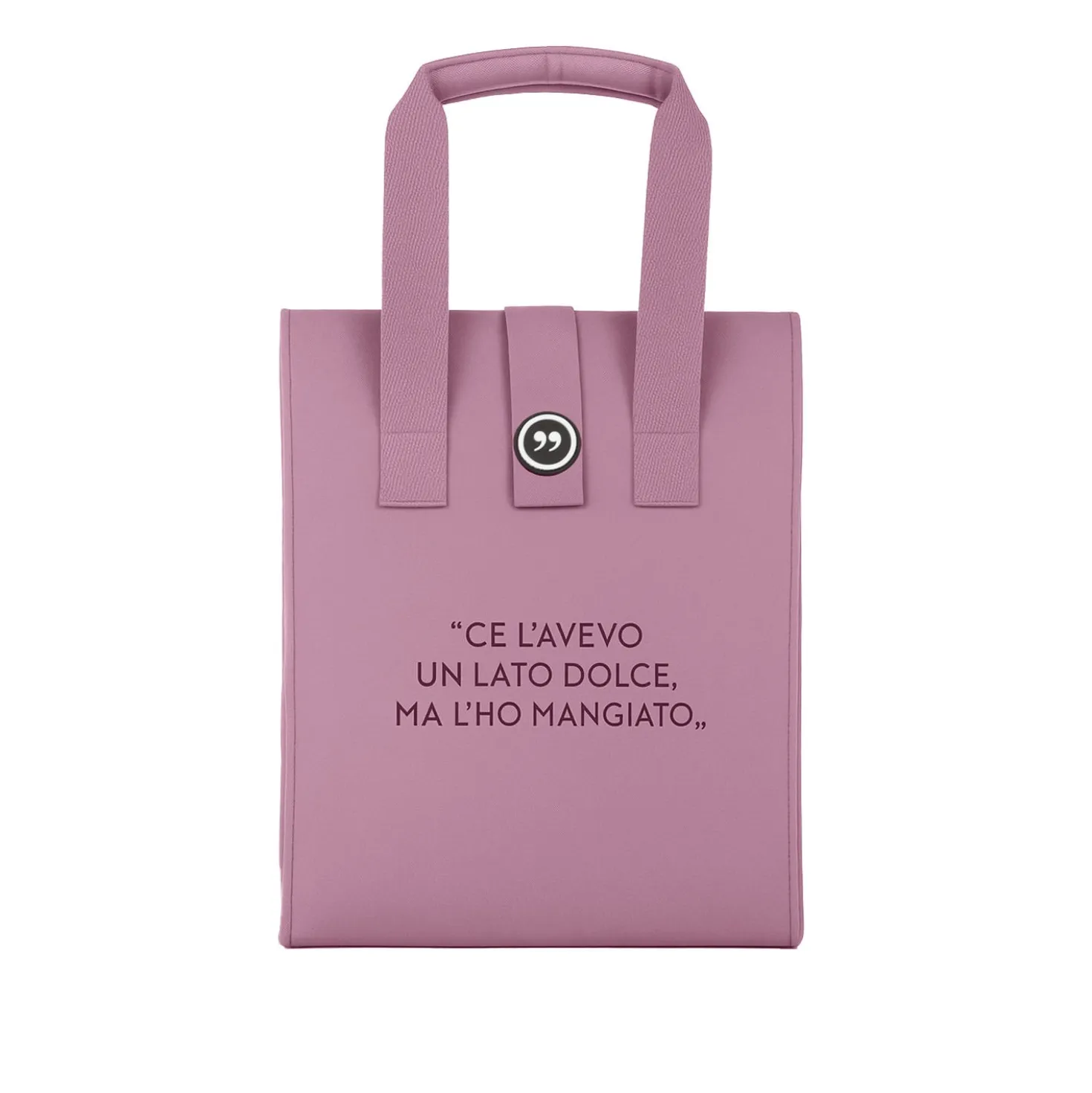 Borsa porta pranzo termica 12 L rosa con scritta