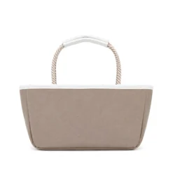 Borsa termica con manici beige 27x10x15 cm