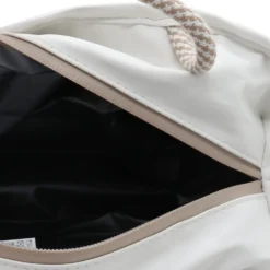 Borsa termica con manici beige 27x10x15 cm