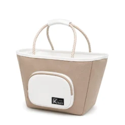 Borsa termica con manici beige 30x15x20 cm
