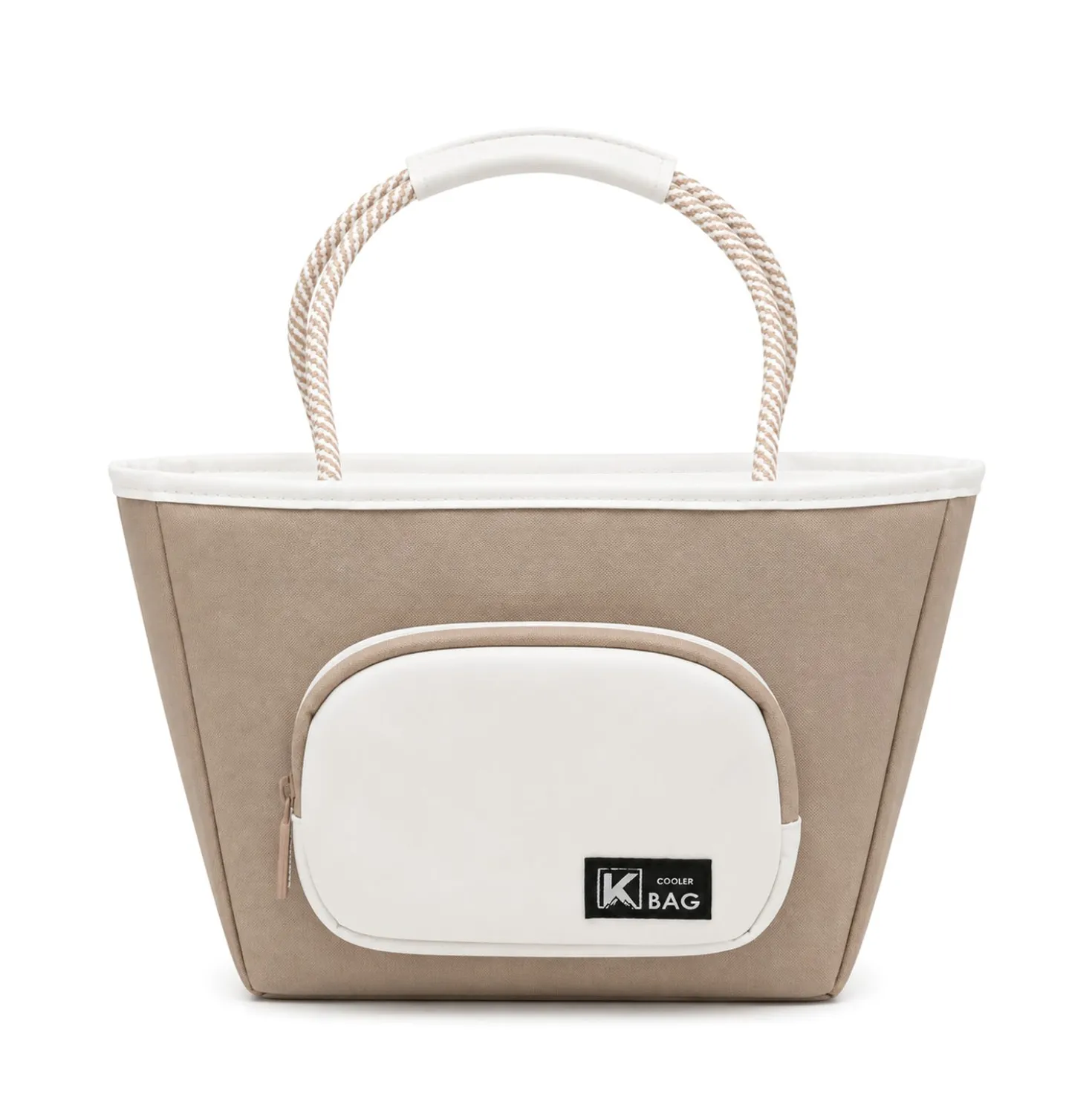 Borsa termica con manici beige 30x15x20 cm