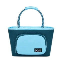 Borsa termica con manici blu 30x15x20 cm