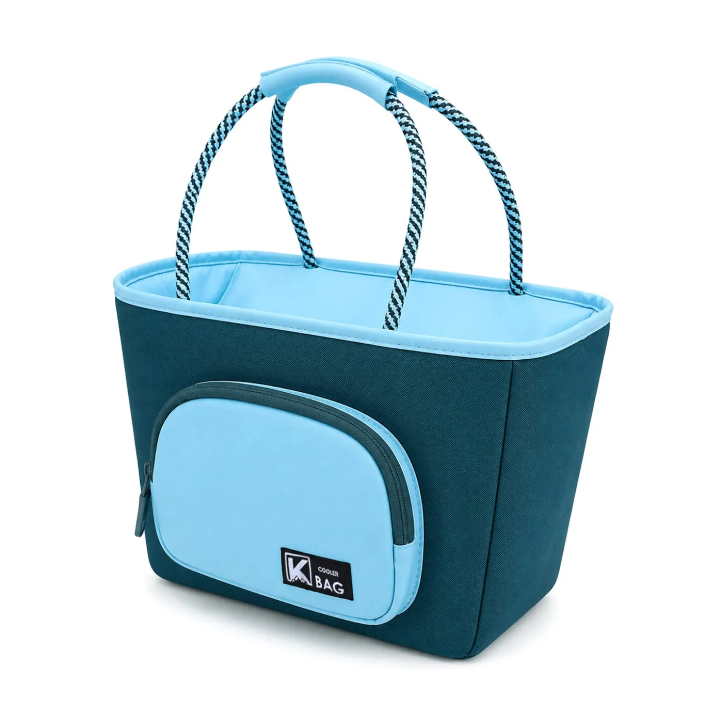 Borsa termica con manici blu 30x15x20 cm