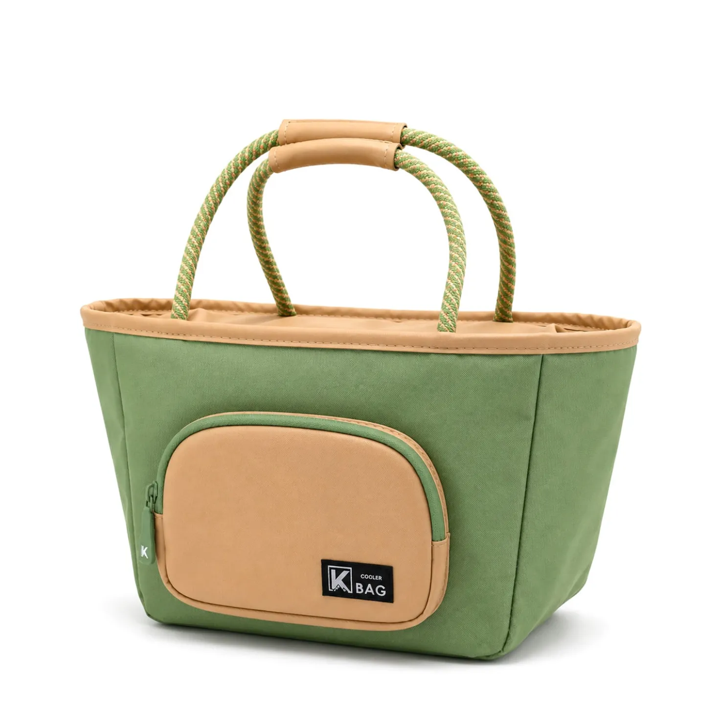 Borsa termica con manici verde 30x15x20 cm