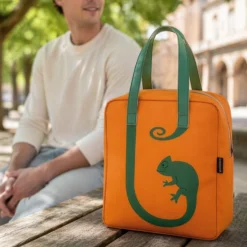 Borsa termica impermeabile camaleonte 8,5 L arancione con manici