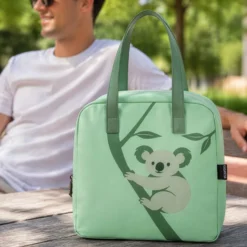 Borsa termica impermeabile koala 6,5 L verde con manici