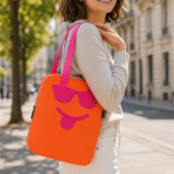 Borsa termica impermeabile 11 L arancione linguaccia con manici