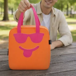 Borsa termica impermeabile 8,5 L arancione linguaccia con manici