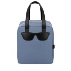 Borsa termica impermeabile 8,5 L baffi blu con manici