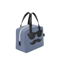 Borsa termica impermeabile 6,5 L baffi blu con manici