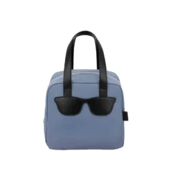 Borsa termica impermeabile 6,5 L baffi blu con manici