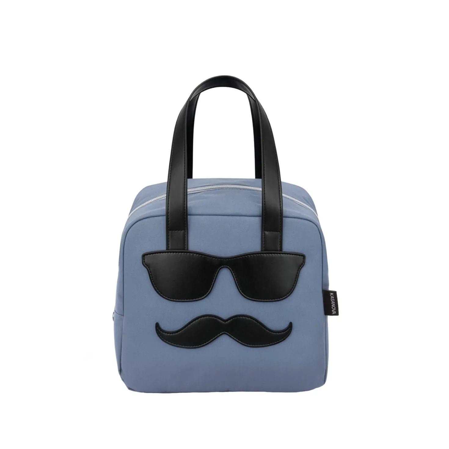 Borsa termica impermeabile 6,5 L baffi blu con manici