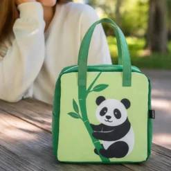 Borsa termica impermeabile panda 6,5 L verde con manici