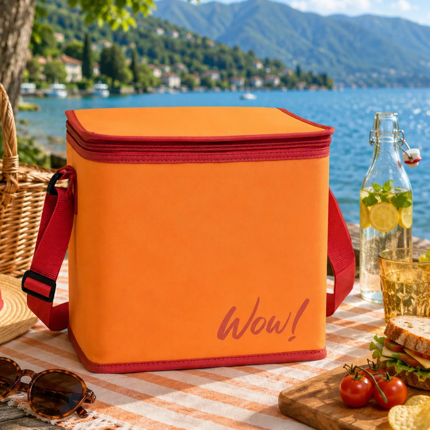 Borsa termica 20 L con tracolla arancione Wow