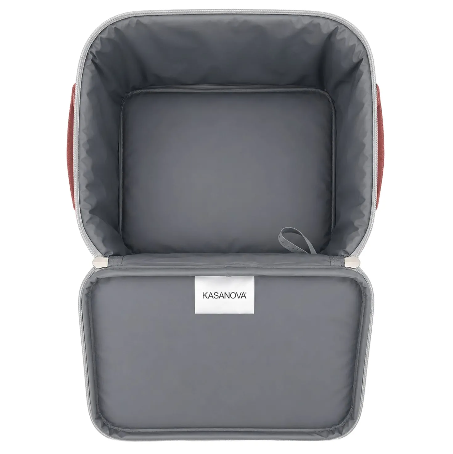 Borsa termica 8 L con tracolla e manici righe bordeaux