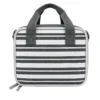 Borsa termica 8 L con tracolla e manici righe grigio