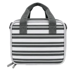 Borsa termica 8 L con tracolla e manici righe grigio