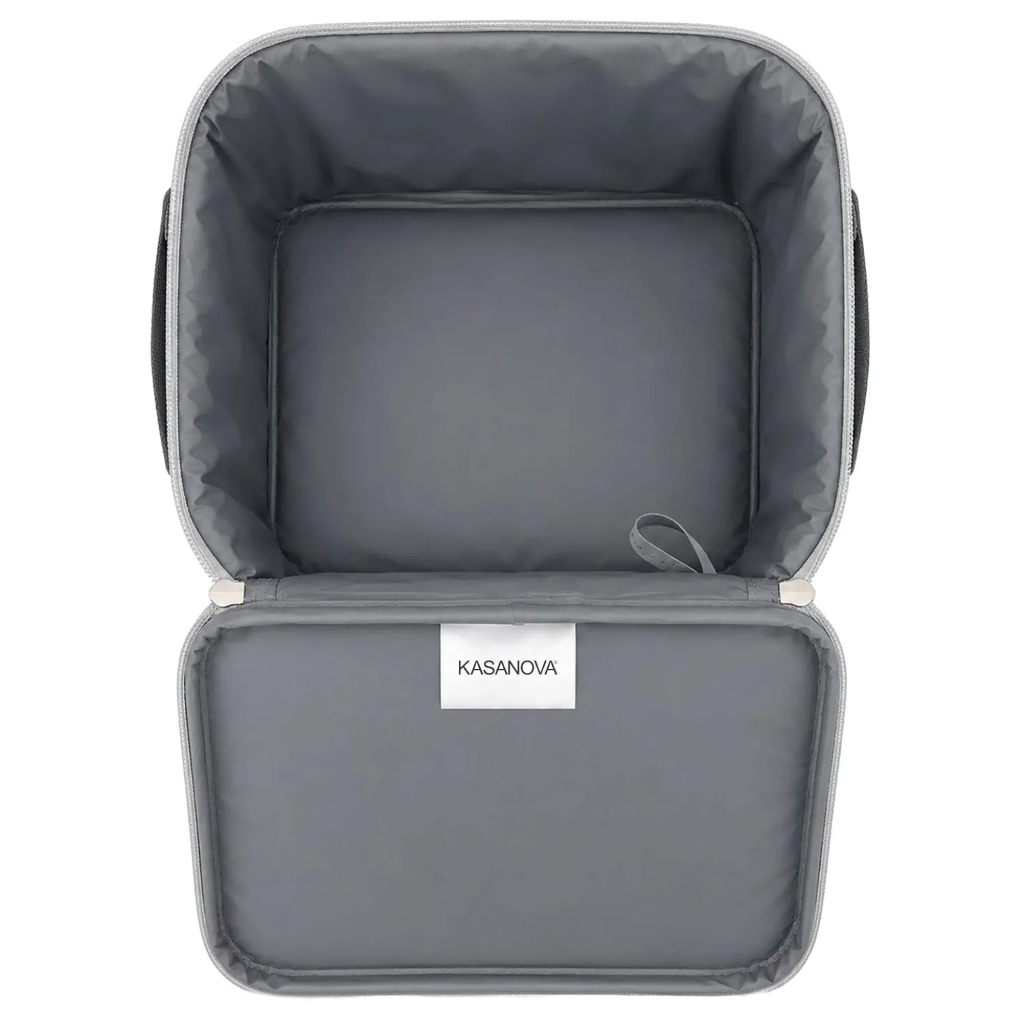 Borsa termica 8 L con tracolla e manici righe grigio