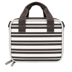 Borsa termica 8 L con tracolla e manici righe marrone