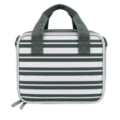 Borsa termica 8 L con tracolla e manici righe verde