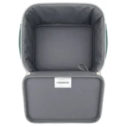 Borsa termica 8 L con tracolla e manici righe verde