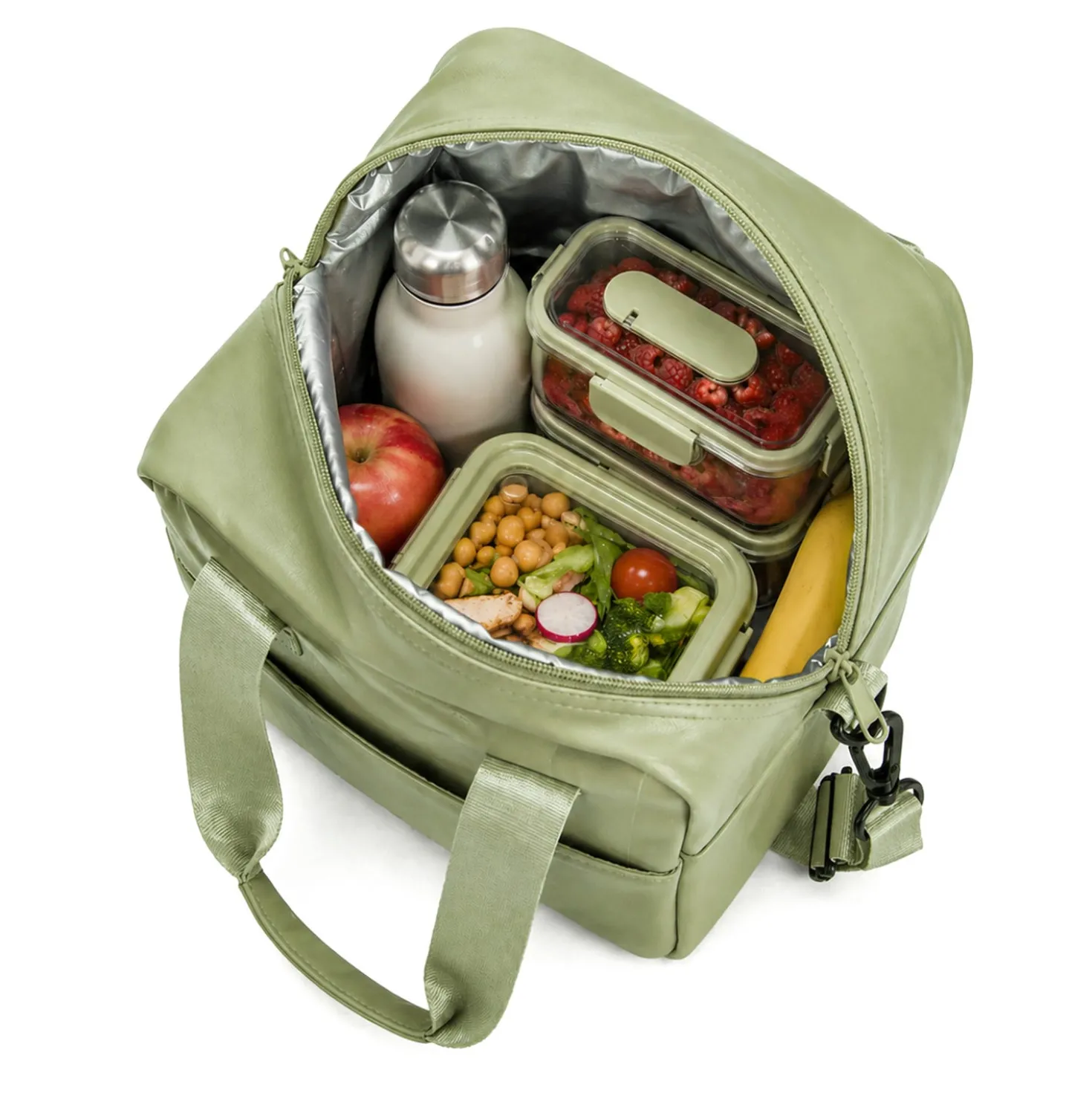 Borsa termica 10 L con tracolla verde