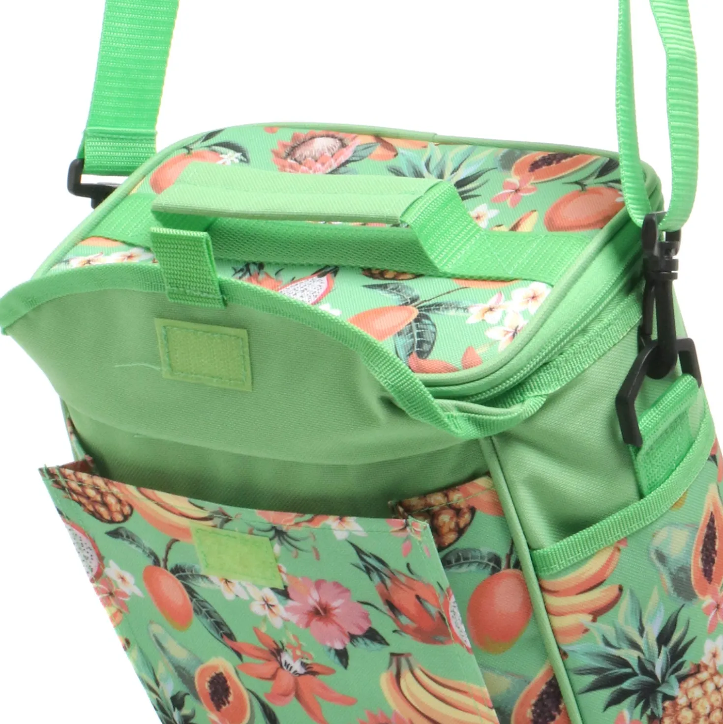 Borsa termica Tropical con tracolla, in poliestere, capacità 9 litri, da 27,5X31,5 cm