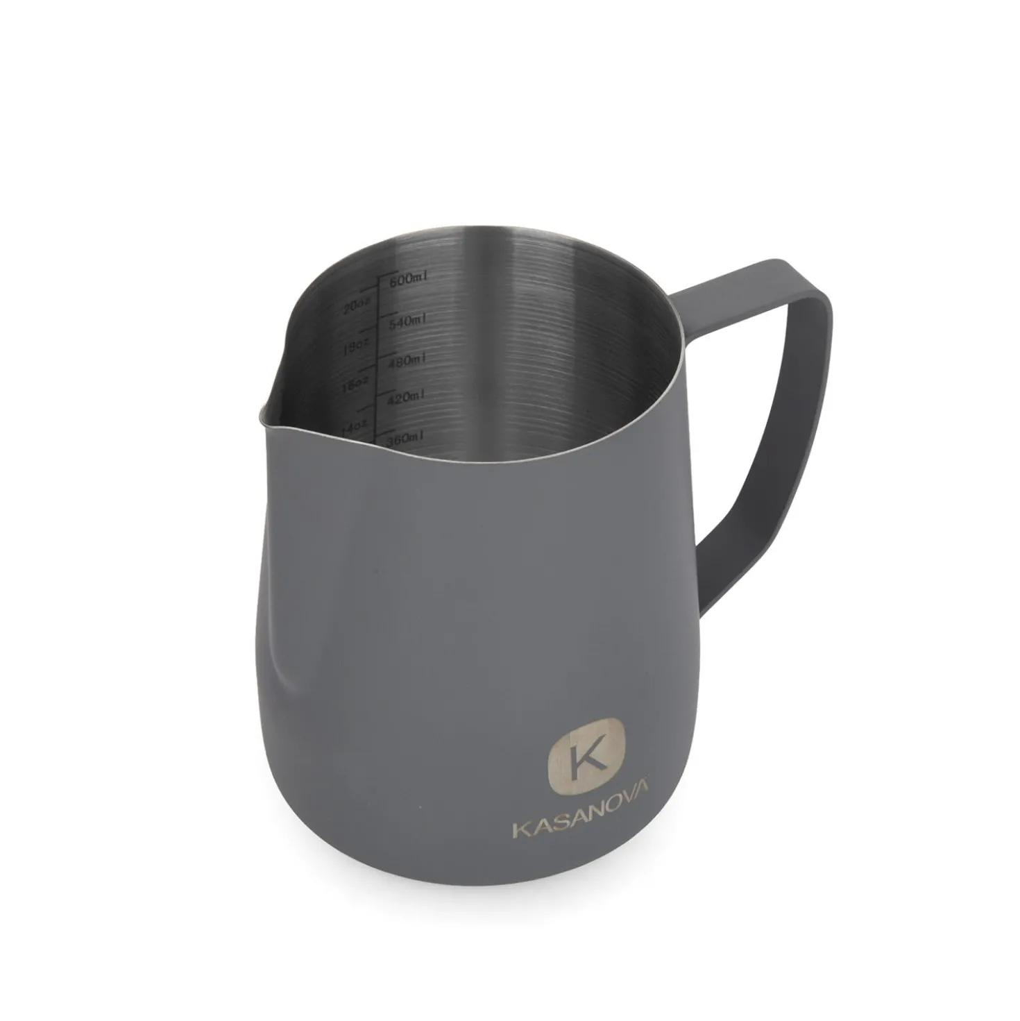 Bricco latte 600 ml acciaio inox grigio