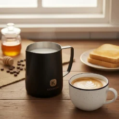 Bricco latte 350 ml acciaio inox nero