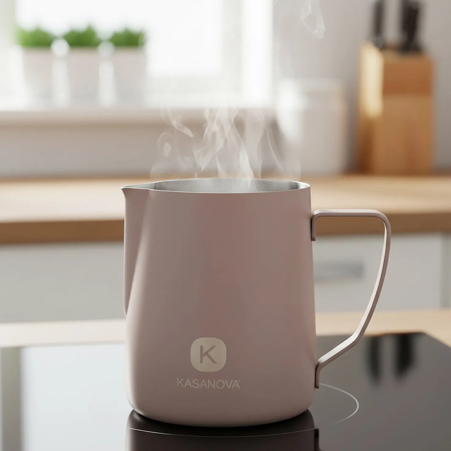 Bricco latte 600 ml acciaio inox taupe
