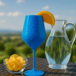 Calice vino in tritan 470 ml blu