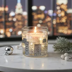 Candela città di Natale con LED