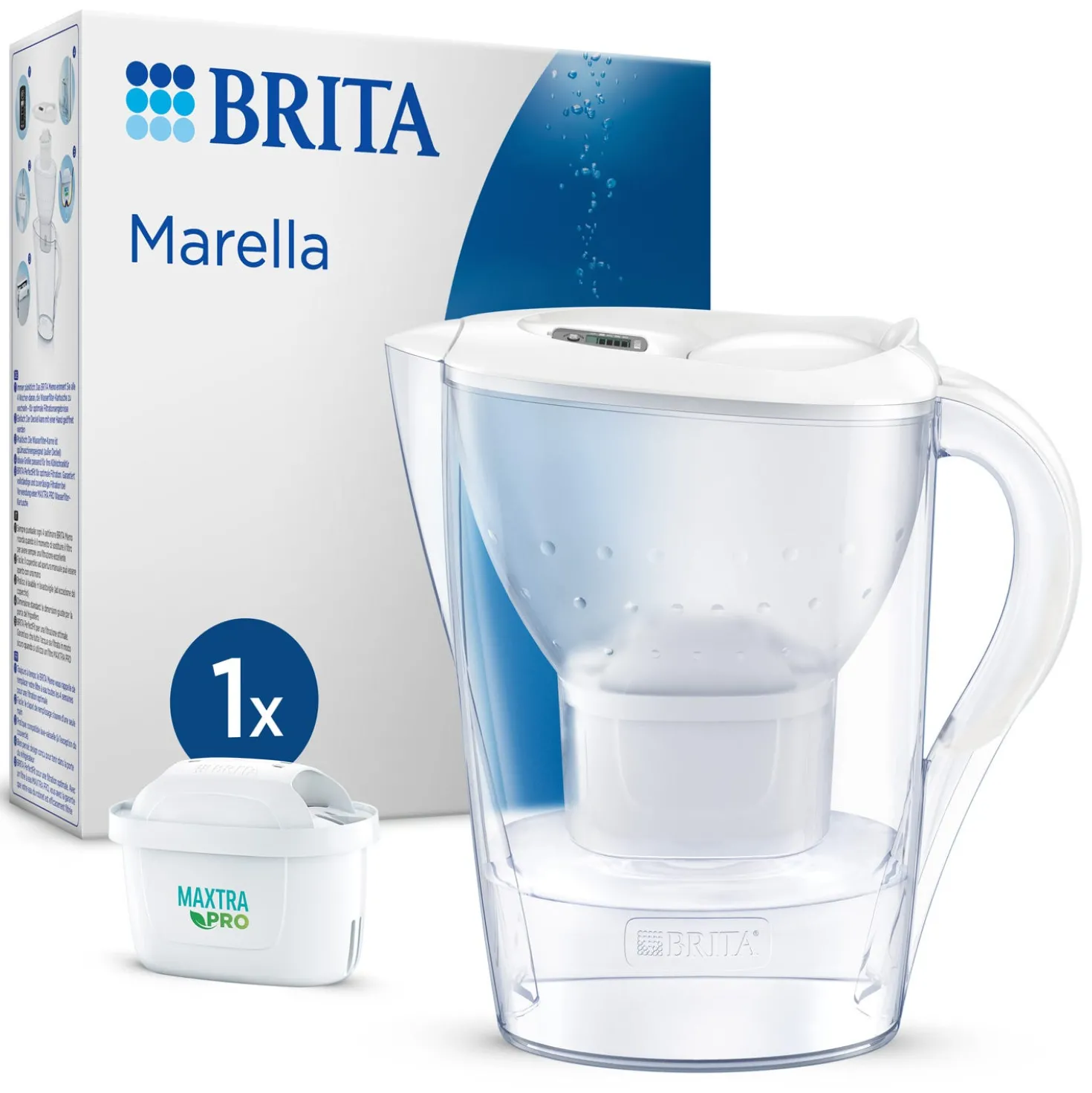 Caraffa filtrante 2,4 L Marella Brita con filtro Maxtra Pro All in 1