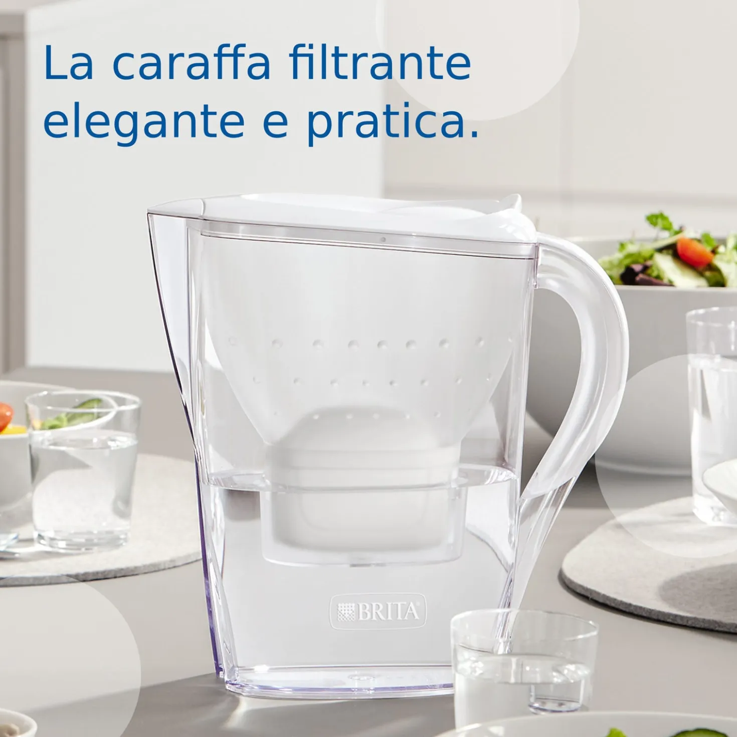Caraffa filtrante 2,4 L Marella Brita con filtro Maxtra Pro All in 1