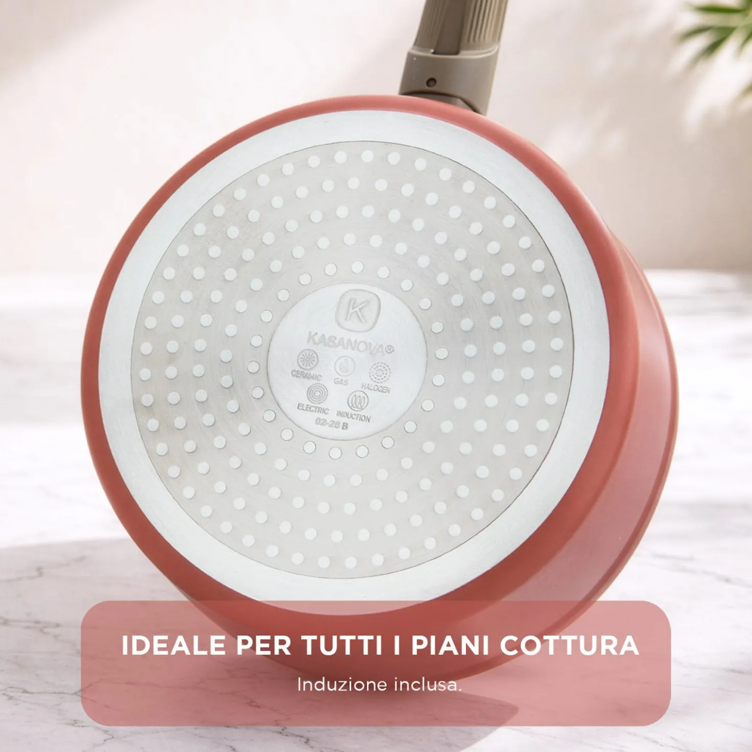 Casseruola 20 cm antiaderente ceramico Koral con coperchio