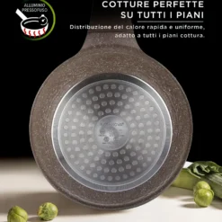 Casseruola 18 cm antiaderente 0 grassi con coperchio