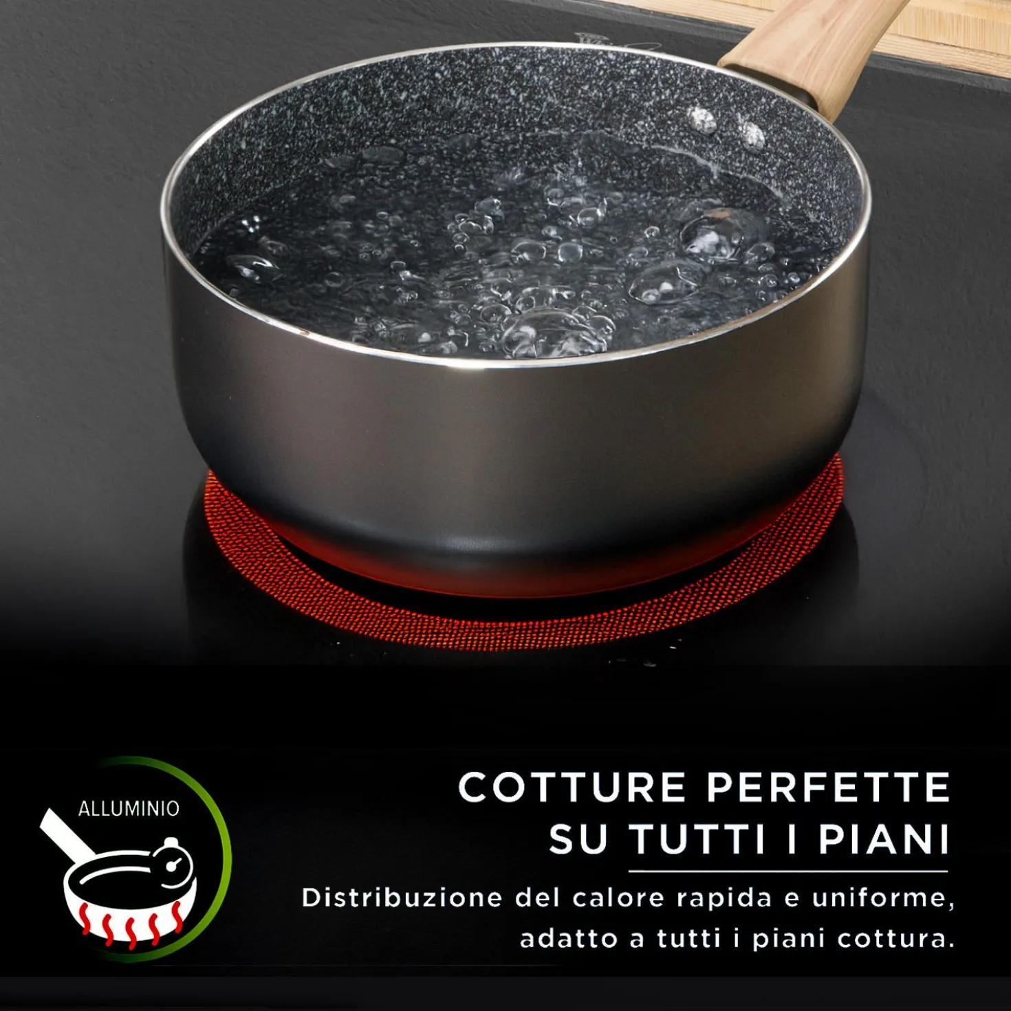 Casseruola 18 cm Black Stone