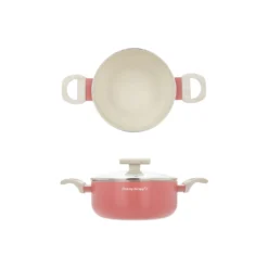 Casseruola 18 cm corallo Cooking Therapy con coperchio