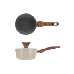 Casseruola 16 cm crema Kolors con coperchio