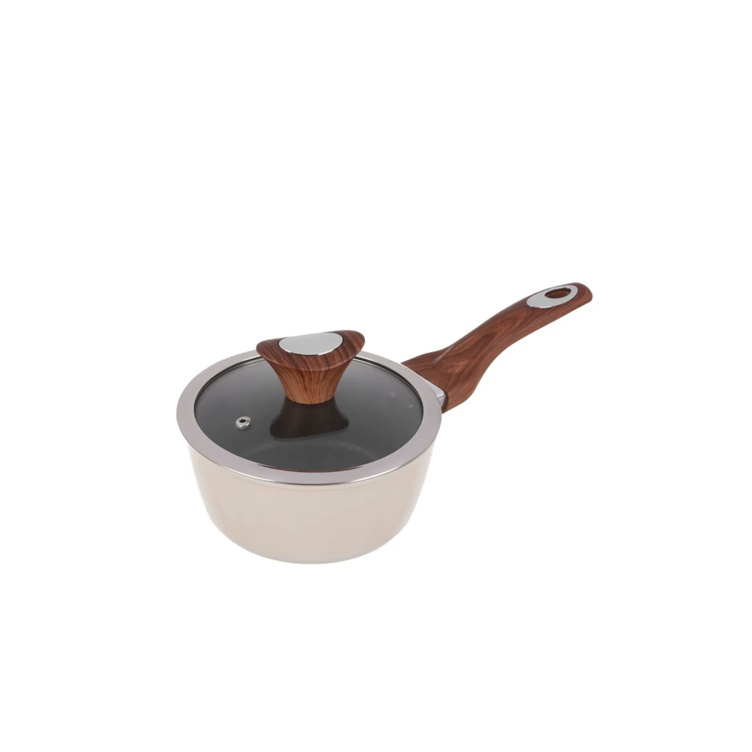 Casseruola 16 cm crema Kolors con coperchio