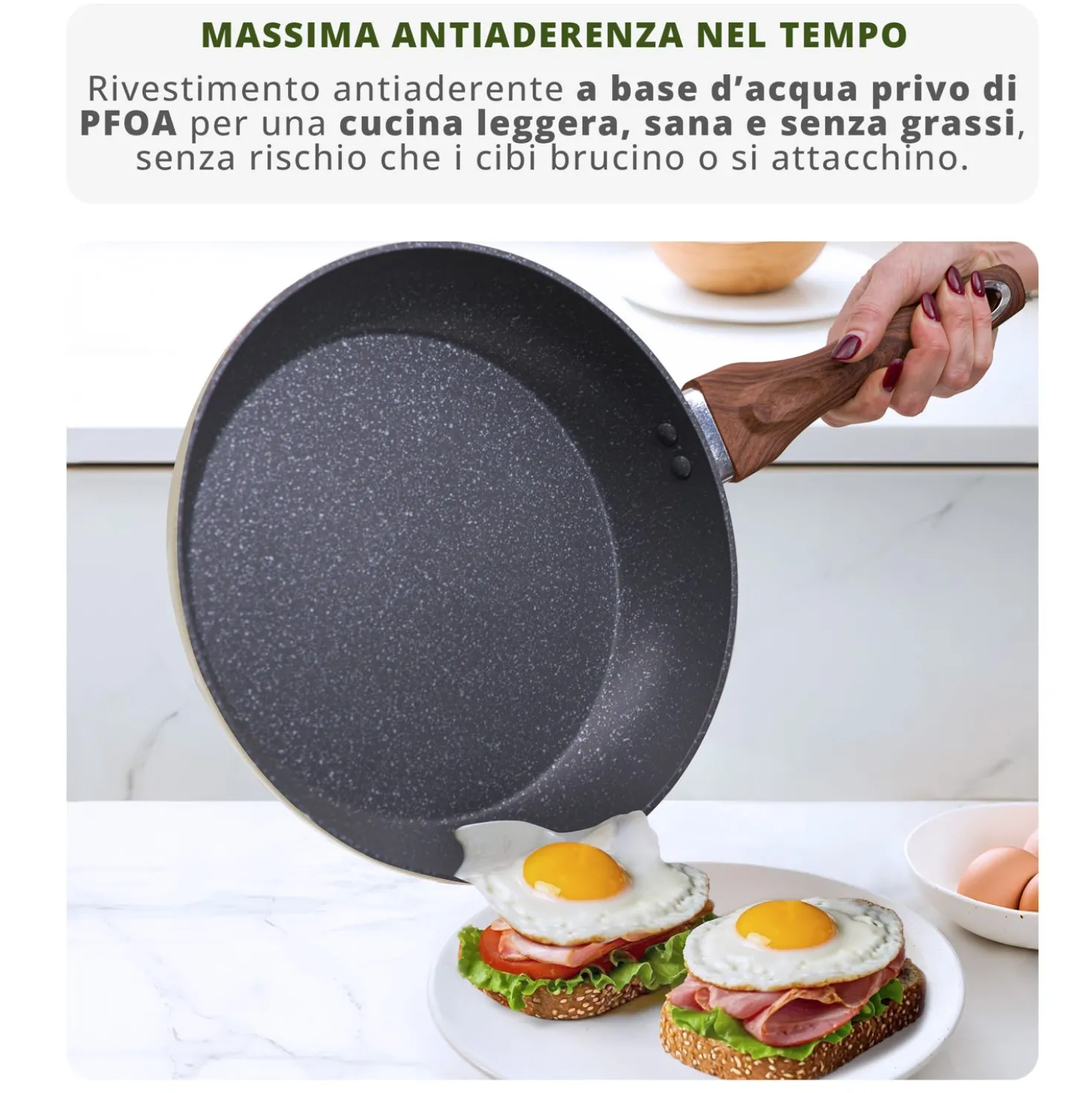 Casseruola 16 cm crema Kolors con coperchio