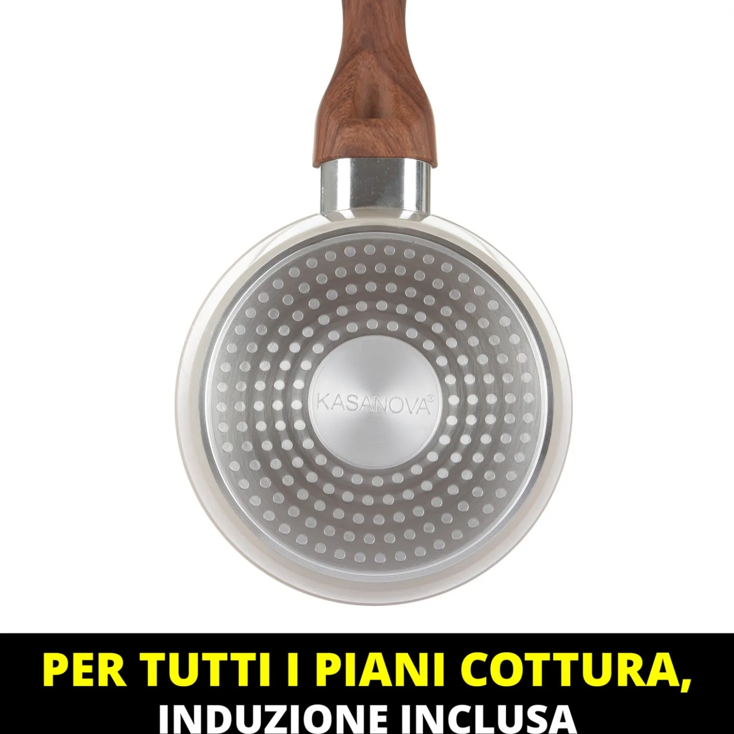 Casseruola 16 cm crema Kolors con coperchio