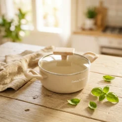 Casseruola 18 cm sabbia Cooking Therapy con coperchio