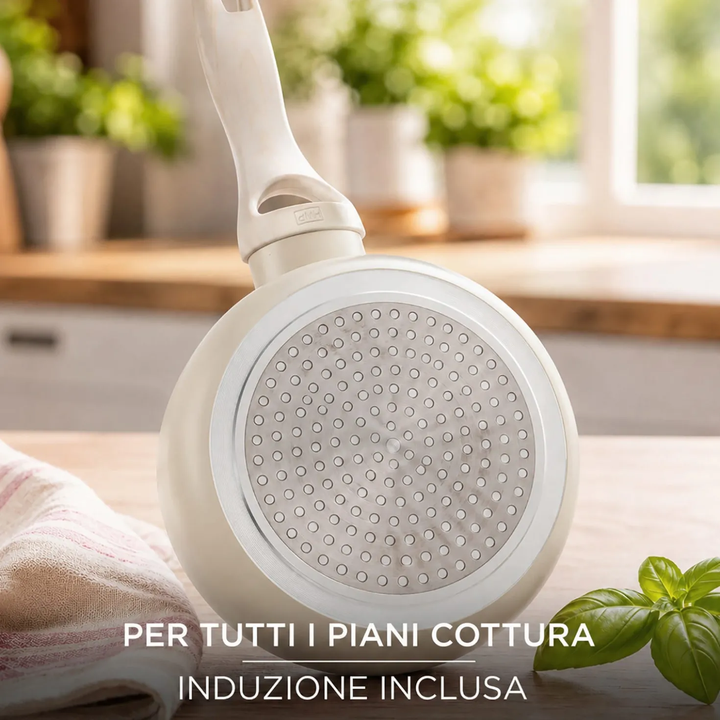 Casseruola 16 cm sabbia Cooking Therapy con coperchio