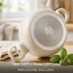 Casseruola 24 cm sabbia Cooking Therapy con coperchio