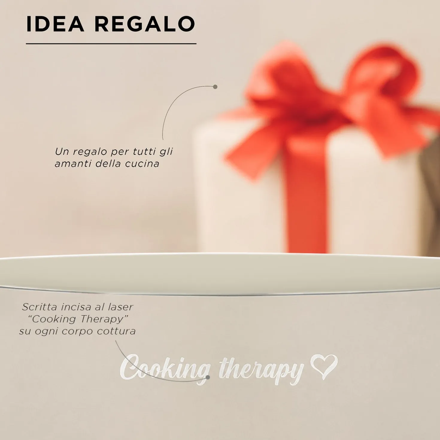Casseruola 24 cm sabbia Cooking Therapy con coperchio