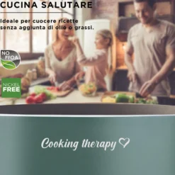 Casseruola 16 cm verde Cooking Therapy con coperchio
