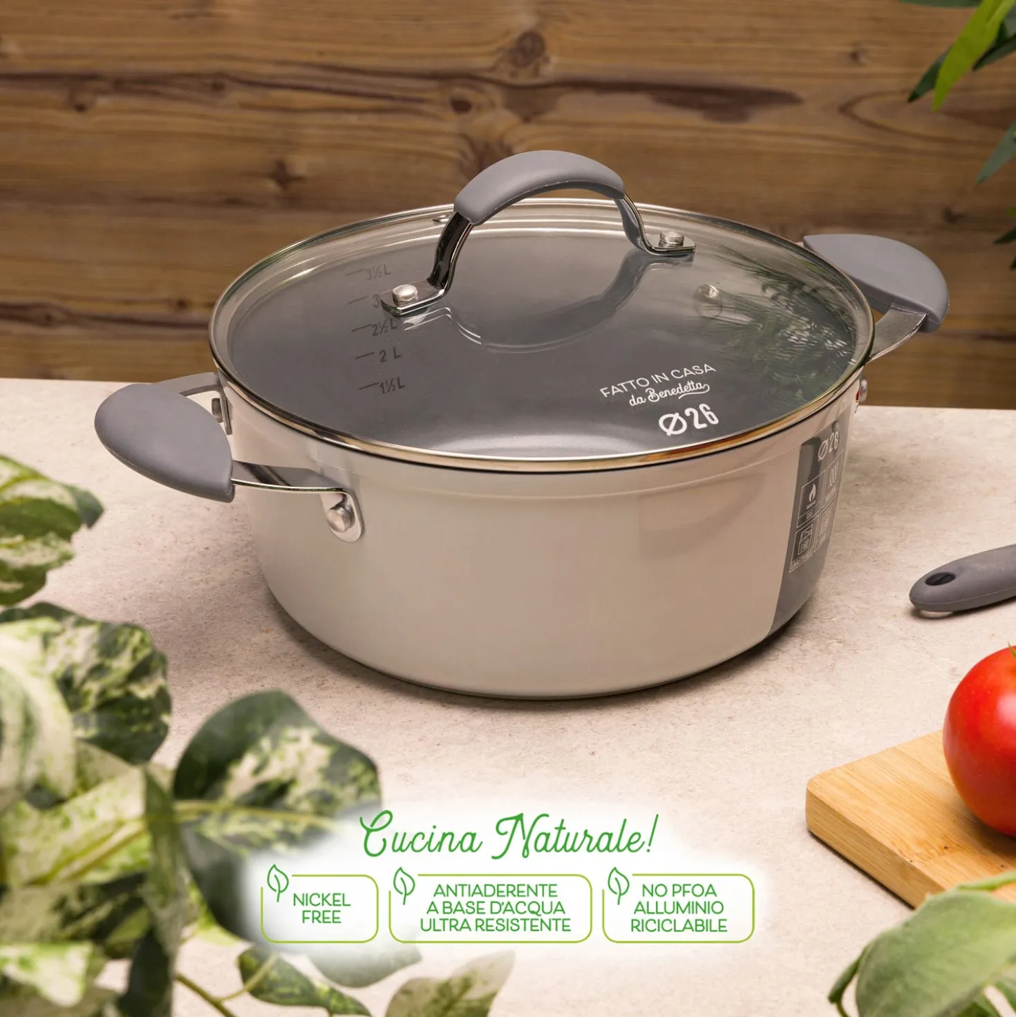 Casseruola induzione 26 cm con coperchio Fatto in casa da Benedetta
