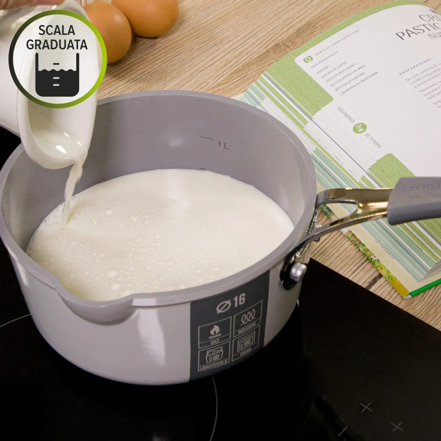 Casseruola induzione 16 cm con coperchio Fatto in casa da Benedetta